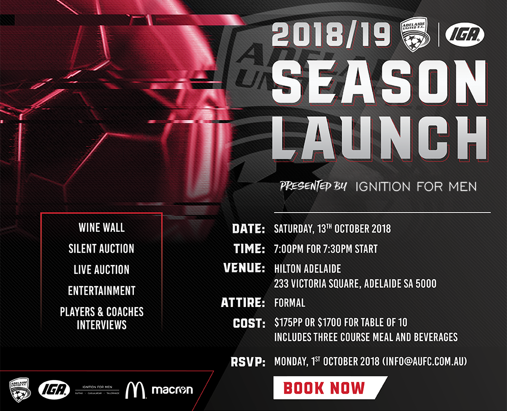 2018/19 Adelaide United Season Launch